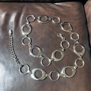 Silver chain belt